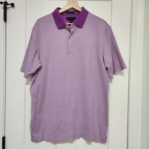 Lands' End Herren Kurzarm Poloshirt, Large, Lila, 100% Pima Baumwolle - Bild 1 von 7