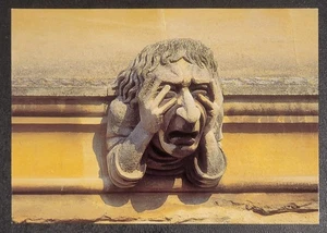 Vintage Postcard - Carved Stone Head - Oxford - United Kingdom - 1994 - Picture 1 of 4