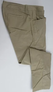 LANDS END Khaki School Uniform Stretch Pencil Leg Chino Pants Womens 2 NEW - Picture 1 of 6