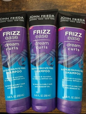 3Pack John Frieda Frizz Ease Dream Curls Shampoo for Wavy Curly Hair, 8.45 fl oz - Image 1 of 2
