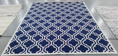 D BLUE / IVORY 8'-0" x 10'-0" Back Stain Rug, Reduced Price 1172785169 CHT727C-8 - Image 1 of 4