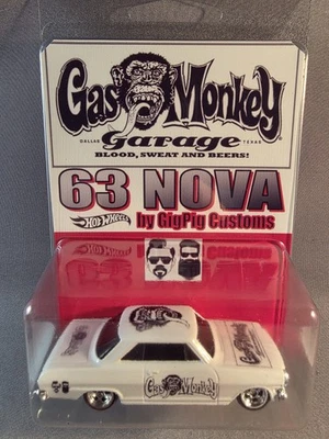 GigPig Customs Gas Monkey Garage Hot Wheels 63 Nova Racing Personalizado Rápido y Fuerte Foto 1 de 4