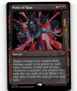 FOIL - MTG Waltz of Rage (Showcase) #318 - Duskmourn: House of Horror - Picture 1 of 1