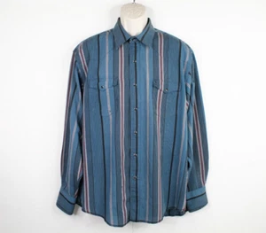 Vintage Wrangler Pearl Snap Shirt Mens 17.5 36 Plaid Long Tails Single Needle - Picture 1 of 13