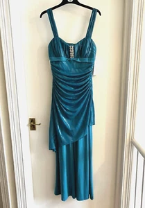 Vestido Mono de Baile de graduación Azul Sin Mangas Talla XL Busto 36" Moda Nueva York - Imagen 1 de 5