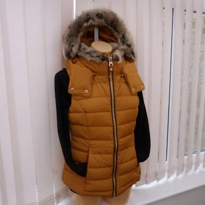 Joules*Golden Padded Gilet Removable Hood NEW  size 8 * RRP 119.00 - Image 1 of 4