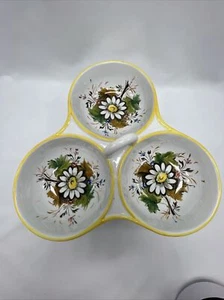 JWCo Italy MCM Daisy 3 Compartment Handled Dish Numbered  - Picture 1 of 9