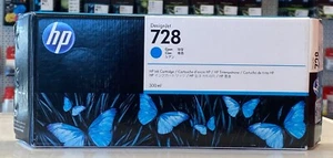 Original HP Patrone 728 Cyan 300ml F9K17A 11/2020 Designjet T730 T830 MFP - Bild 1 von 3
