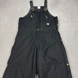 Carhartt Overalls Adult 38x28 Black Extremes Dungarees Bib Quilted Workwear Men - Picture 1 of 13