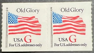 Scott#: 2892 - "G" Red Stamp/Old Glory 32¢ 1994 SV coil pair MNHOG - Picture 1 of 1