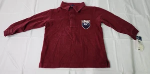 Vintage Polo Ralph Lauren L/S Rugby Shirt Size 2/2T Maroon NWT's $59.75 #268 - Picture 1 of 4