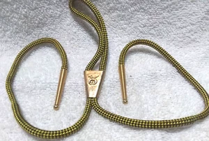 Gold Hickok Shriners Star Moon Sword White Enamel Bolo Tie Yellow Ties Great USA - Picture 1 of 10