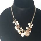 Mix Gem and Pearl Gold Necklace 18"