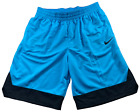 Nike Workout Shorts Mens size XL Blue Black Colorblock 2 Pocket Basketball New