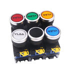 22mm 10A Power Button Switch Push ON/OFF Momentary/Lock Yellow White Black RGB
