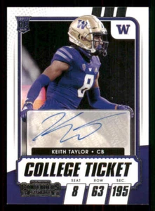 2021 Panini Contenders Draft Picks #294 Keith Taylor AU RC - Picture 1 of 2