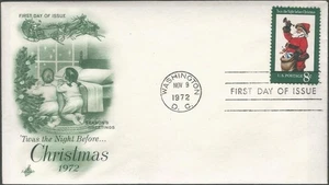 Scott 1472 FDC - 8 cent - 1972 - Christmas Santa - First Day of Issue - Picture 1 of 2