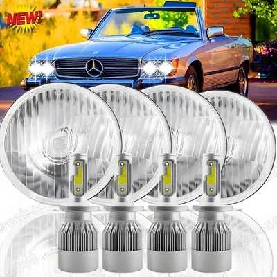 Faros LED brillantes de haz alto bajo de 5,75" para Mercedes-Benz 380SL 450SL 560SL de 4 piezas Foto 1 de 4