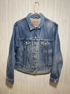 Vintage 1990’s Levi’s Strauss Womens 77715-0289 Blue Jean Denim Trucker Jacket N - Picture 1 of 9