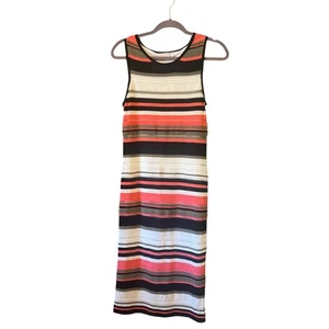 New York & Company Stripe Crochet Midi Dress - Size Medium - Picture 1 of 4
