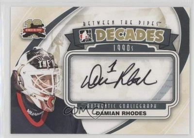 2011-12 ITG Between the Pipes Authentic Goaliegraph Damian Rhodes #A-DR Auto - Image 1 of 2