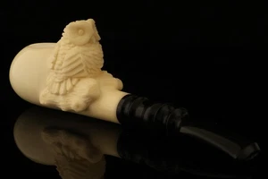 Eulenblock Meerschaumpfeife von Tekin mit Custom Case 13184 - Bild 1 von 9