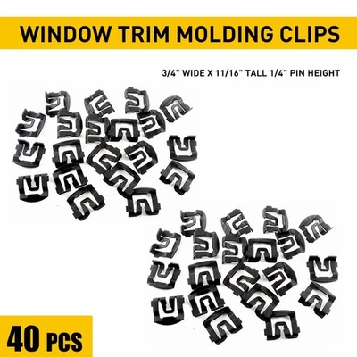 40X Front Windshield Rear Window Reveal Molding Moulding Clips Trim Fit Ford EAW - Imagem 1 de 4