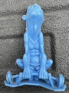 1963 6" Nutty Mads Louis Marx & Co. ~ BLUE “Waldo The Weight Lifter” Figure RARE - Picture 1 of 3