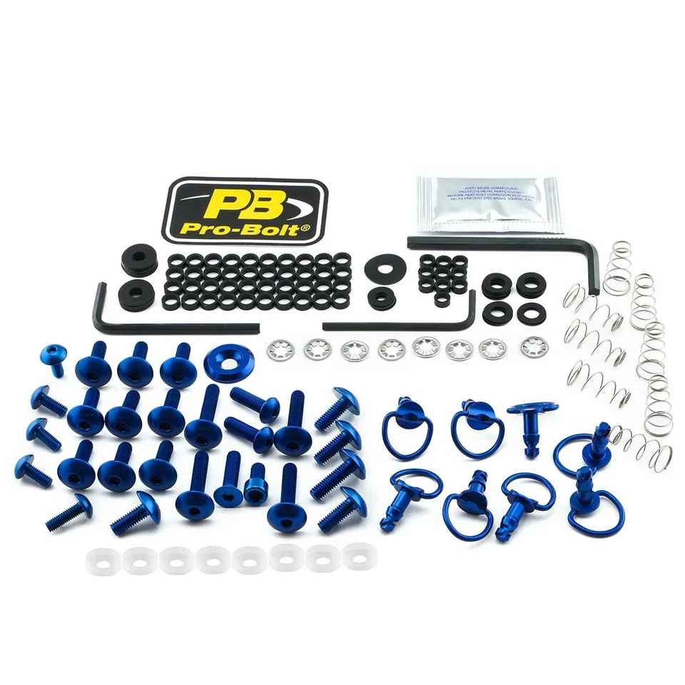 Pro Bolt Aluminium Fairing Bolt Kit Blue For Yamaha YZF-R1 1000 ABS 2015-2022 - Image 1 of 1
