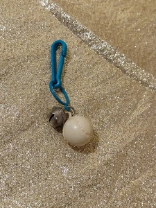Vintage Plastic 80s Bell Charm Baseball Softball Belt Shoe Clip On Keychain - Picture 1 of 6