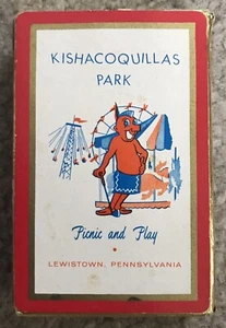 Vintage Lewistown PA Kishacoquillas Park Bridge Deck Erinnerung Spielkarten - Bild 1 von 5