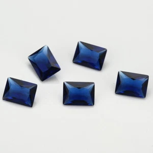 100 Stck. 2x3 ~ 10x12 mm Rechteck Blau Lose Glas Edelstein Maschinengeschnitten - Bild 1 von 2