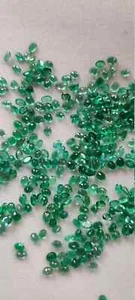 4x3 MM, 2 pieces Natural Emerald Faceted Oval Shape Certified Cut stone/EM018 - Picture 1 of 7