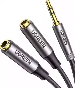 Headphone Splitter 3.5mm Aux Splitter 2 Female To 1 Male Audio Y Splitter - Picture 1 of 7