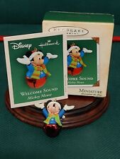 2004 Hallmark Miniature Ornament Welcome Sound Jingle Bell Mickey Mouse Metal