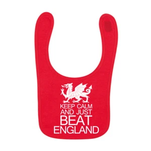 Baby's Unisex Keep Calm And Just Beat Inglaterra Gales Rugby BIb Seis Naciones - Imagen 1 de 2