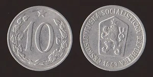 CECOSLOVACCHIA 10 HALERU 1963 CZECHOSLOVAKIA - Picture 1 of 1