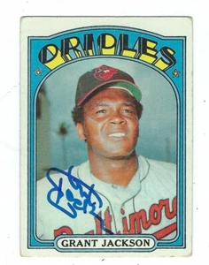 Autographed Grant Jackson Baltimore Orioles 1972 TOPPS card #212 w/ Show ticket - Picture 1 of 1