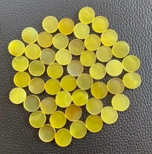 Yellow Chalcedony Flat Round Cabochon Coin AAA Quality loose gemstone 6mm-20mm - Picture 1 of 12