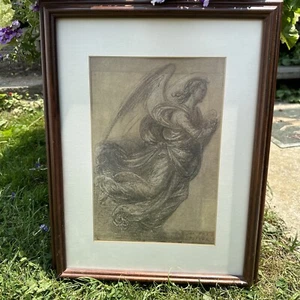 FRA BARTOLOMEO 1472-1517 ENGELSFIGUR ANGEL FIGURE VIENNA AUSTRIA 1981 FRAMED WOW - Picture 1 of 15