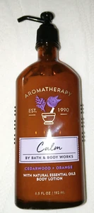 BBW Calm Aromatherapy Body Lotion 6.5 oz Cedarwood + Orange Relaxation Essential - Picture 1 of 2
