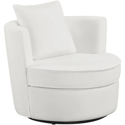 毛圈旋转口音扶手椅,360度旋转桶客厅椅 — 第 1/4 张图片