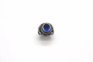 Stainless-Steel-United-States-USA-Air Force-Military-Blue stone-Air Force Ring - Picture 1 of 6