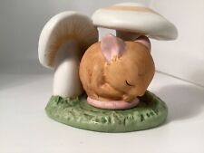 Woodland Suprises Mouse & Mushrooms 1984 Jacqueline B Smith Franklin Mint