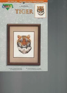 COUNTED CROSS STITCH - TIGER - LEISURE ARTS - Imagen 1 de 1