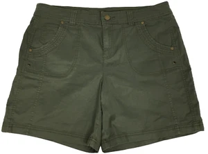 Style & Co Shorts Women's 12 34x7 Green High Rise Stretch Pockets Hiking Casual - Picture 1 of 13
