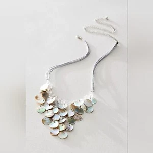 Free People Evening Plans Choker Abalone Shell Necklace NWT - Picture 1 of 7