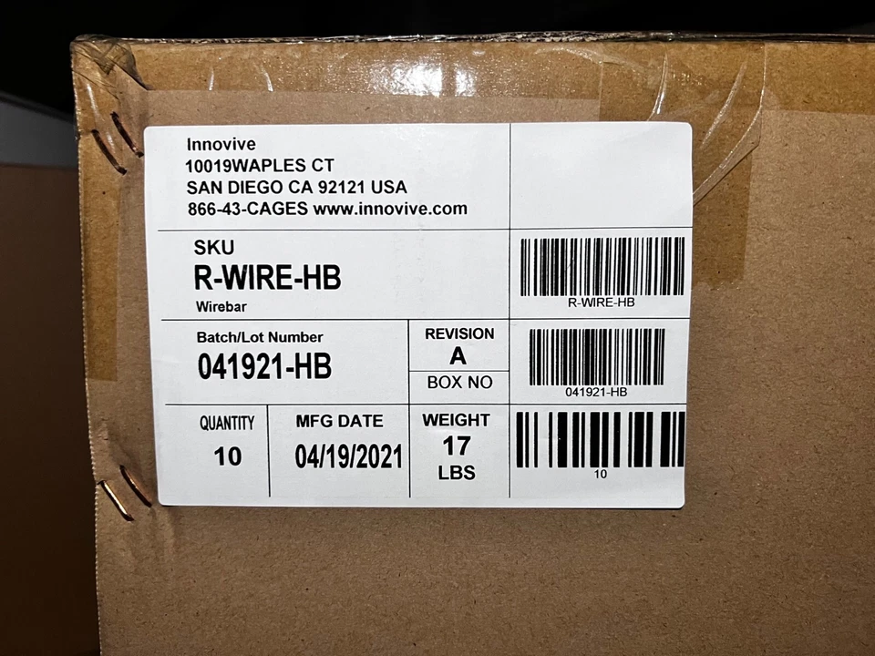 NUEVO Innovador R-WIRE-HB, barra de cable para ratas IVC, caja de diez Foto 1 de 1