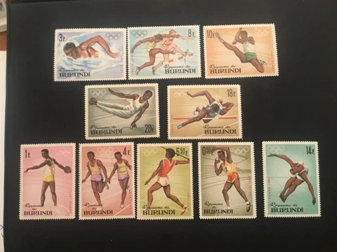 ICOLLECTZONE  Burundi 101-110 Olympics  VF NH Cover