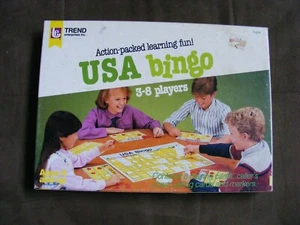 1985 Trend USA Geography Bingo Educational Game T234 Ages 9 and up Homeschool - Picture 1 of 3